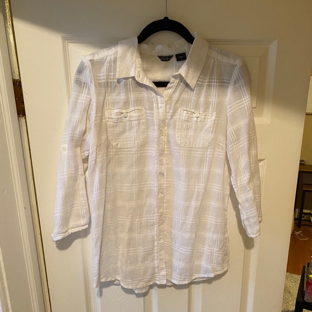 EDDIE BAUER BUTTON DOWN BLOUSE